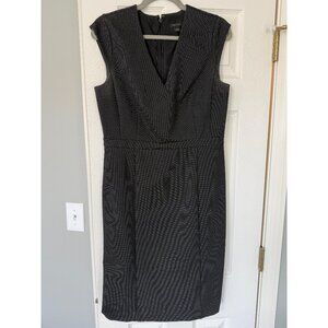 Ann Taylor Charcoal Polka Dot Sheath Dress